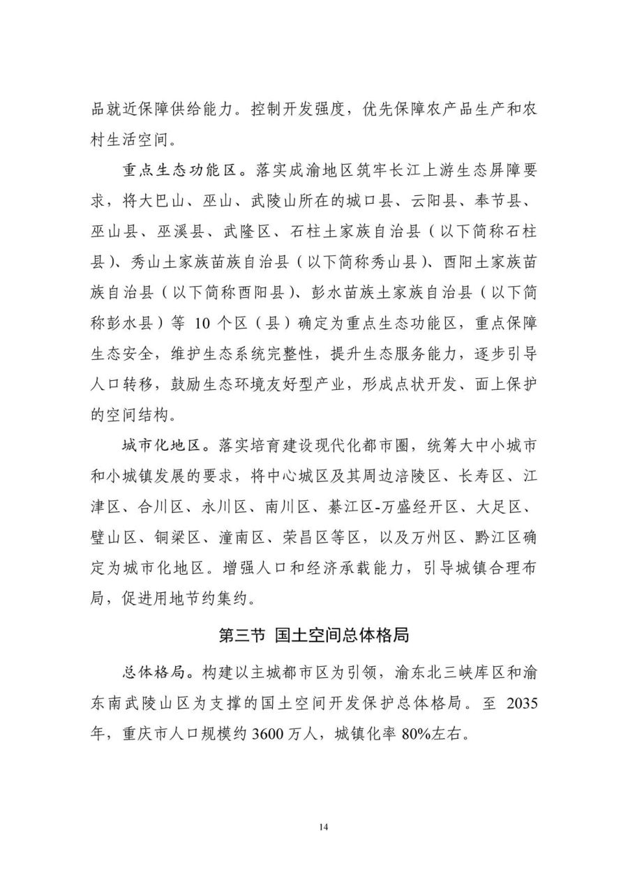 重庆市国土空间规划（2021—2035年） 内页速览 1